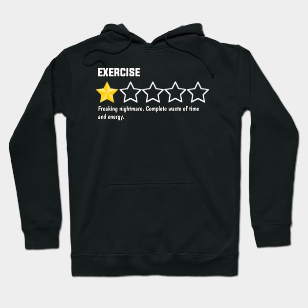 Exercise, one star, freaking nightmare. complete waste of time and energy. Hoodie by sukhendu.12